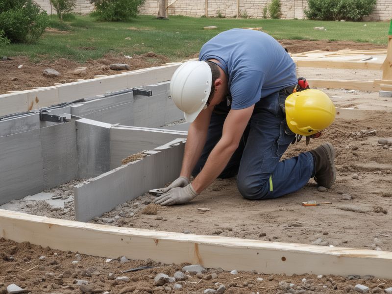 Construction materials and tools prepared for mountain weather conditions