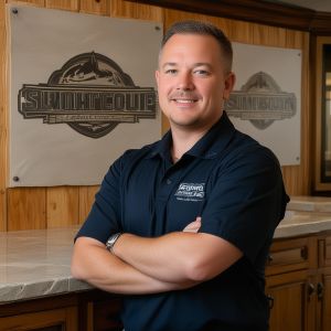 Portrait of David Thompson, master carpenter and construction specialist