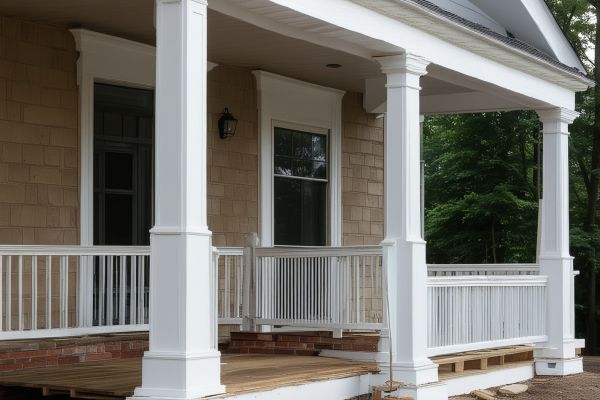Deck construction on mountain property with scenic views